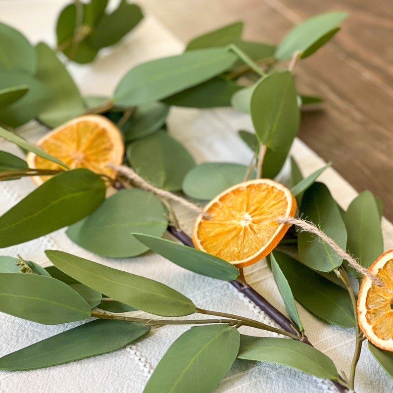 Dried Orange Garland for Decoration, Dehydrated Orange Slices, Rustic Wedding Decor, Boho Garland, Centerpiece Decorations, Dried Citrus image 1