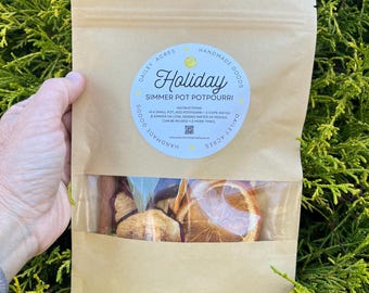 Stovetop Potpourri Kit, Simmer Pot Mix, Client Gifts, Christmas Teacher Gift, Holiday Party Favors, Hostess Gifts Christmas Smell Simmer Kit