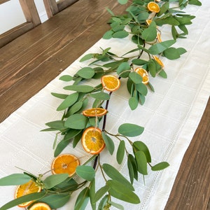 7 Foot Dried Orange Garland for Decoration, Dehydrated Orange Slices, Rustic Wedding Decor, Boho Garland, Centerpiece Decorations, 84 inch