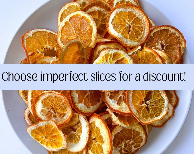 25 Dehydrated Orange Slices, Imperfect Dried Orange Slices, Dehydrated