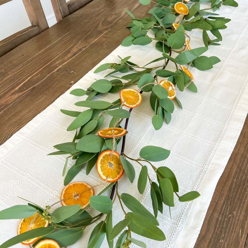 Dried Orange Garland for Decoration, Dehydrated Orange Slices, Rustic Wedding Decor, Boho Garland, Centerpiece Decorations, Dried Citrus image 9