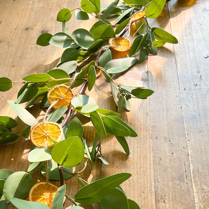 Dried Orange Garland for Decoration, Dehydrated Orange Slices, Rustic Wedding Decor, Boho Garland, Centerpiece Decorations, Dried Citrus image 8