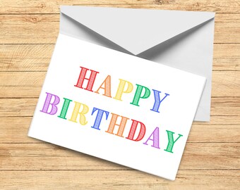 Set of 12 Handmade Birthday Cards FREE SHIPPING