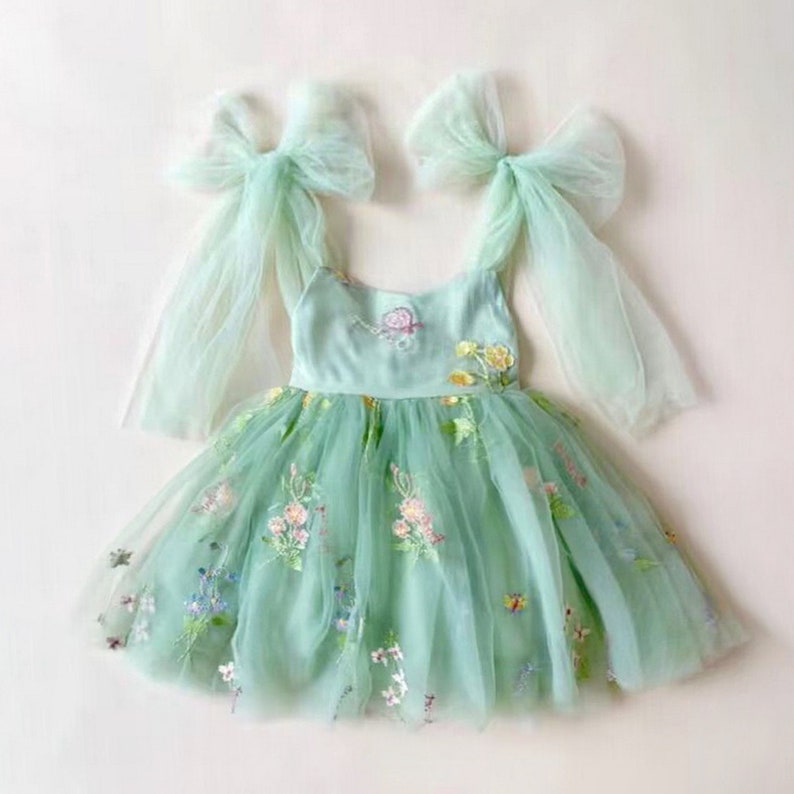 NEW Flower Girl Dress Sage Green Daisy Toddler Tulle Dress Etsy