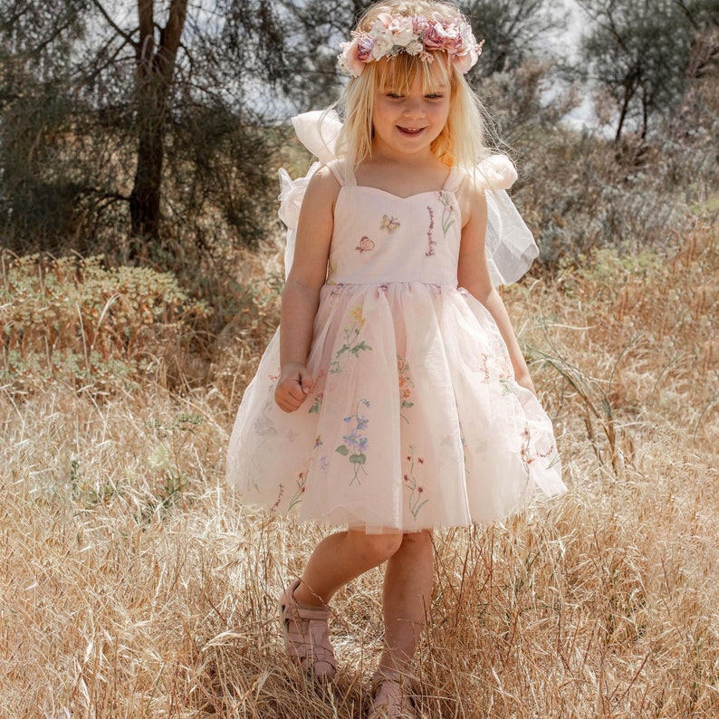 NEW Flower Girl Dress Sage Green Daisy Toddler Tulle Dress Etsy