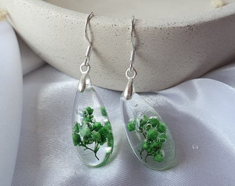 Teardrop silver earrings for women, jewelry for everyday wear, lightweight dangle for birthday gift