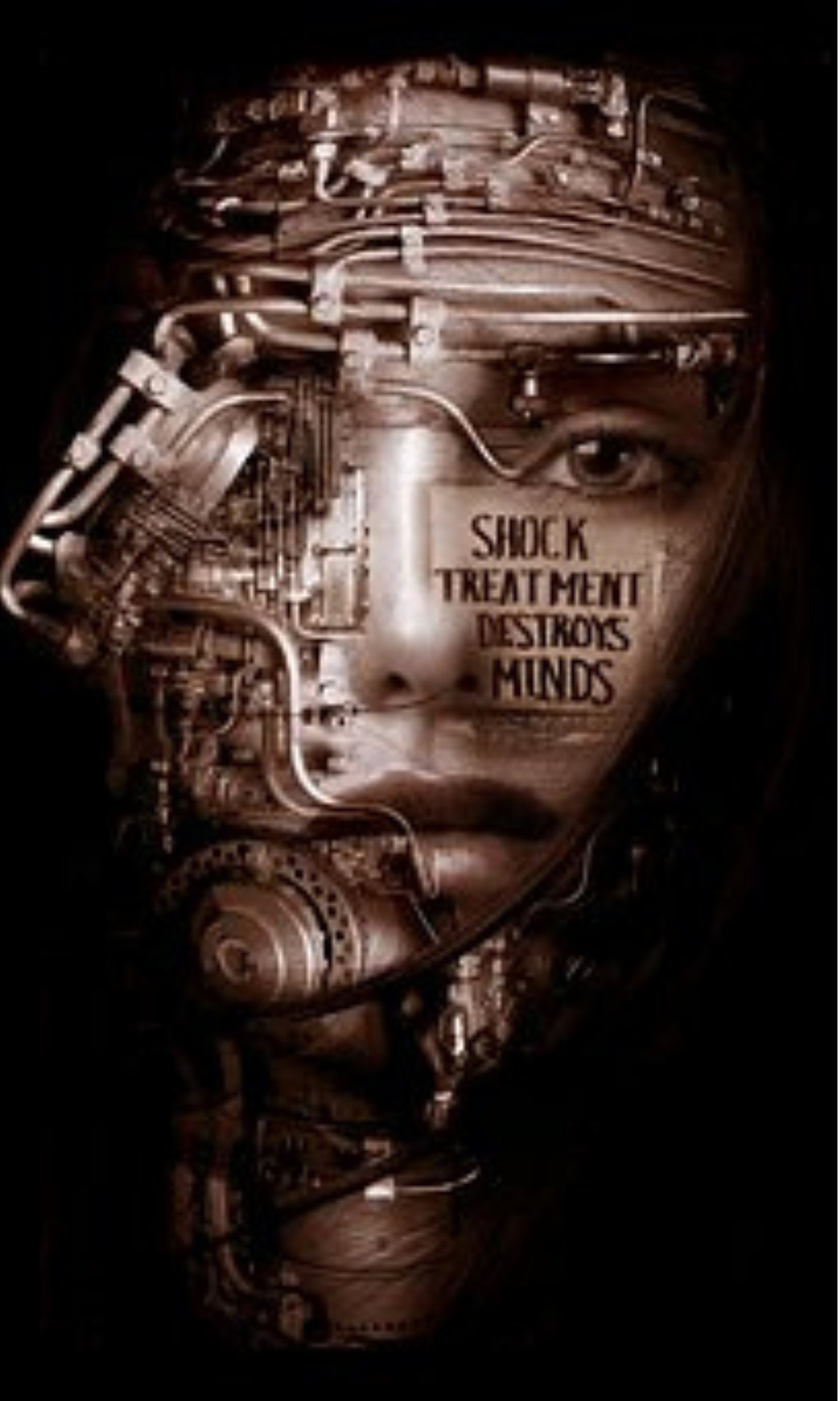 Abstract Steampunk Face Morph With Text Art Instant Pintable Download ...