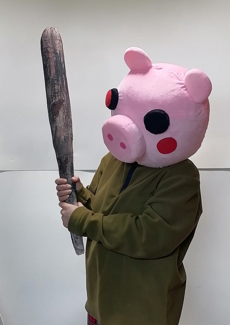 Piggy Roblox Cosplay Mask , Baseball Bat Helmet Halloween Etsy