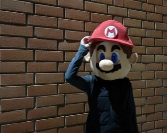 Cosplay mask of the character Mario Mario the Plumber