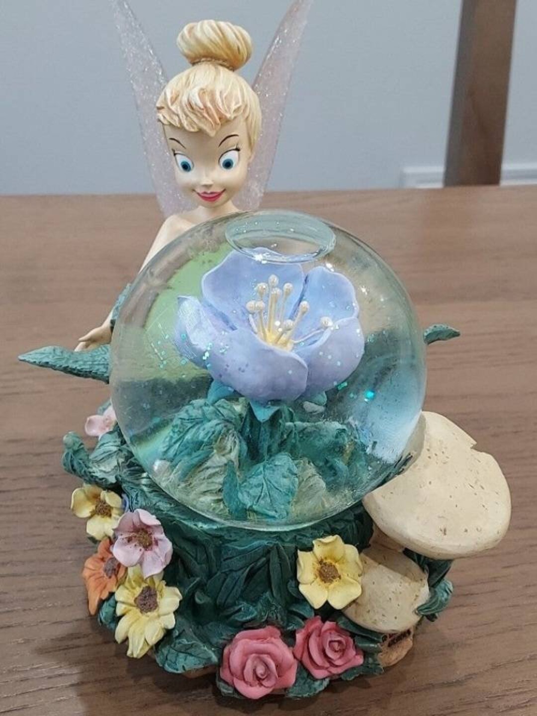 Walt Disney's Tinkerbell Snow Globe and Music Box Figurine Etsy