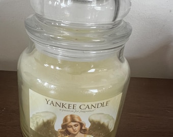 Retired YANKEE Sparkling Angel Medium Jar 14.5 Oz Never Lit  display picture 1