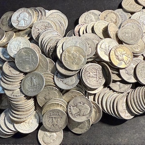 Randomly selected 90% Silver Washington Quarter, 1932-1964, Good or higher grade, readable dates, no holed, bent or culls. Read Description*