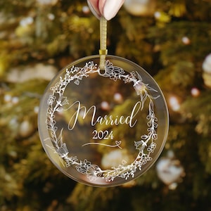 Il nostro primo ornamento di Natale per gli sposi novelli Ornamento primo Natale per gli sposati 2024 regalo di nozze