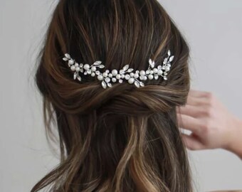 Bridal Wedding Hair Accessories,  Pearl Bridal Hair Pin Crystal Hair Piece /Hair Vine Bridesmaid Hair  ,Bradal headpieces,hair Accessoire
