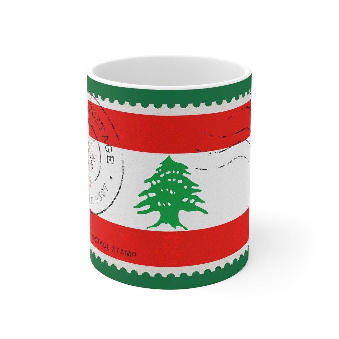 Lebanese Flag Mug Cool Mug Lebanese Mug Ceramic Mug 11oz Etsy