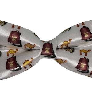 White Shriner Bow Tie: Pre-Tied Formal Accessory for Nobles