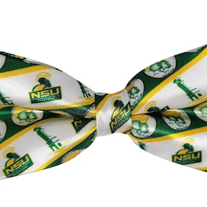 Norfolk State Universität Fliege - Handgemachte NSU HBCU Fliege für Männer - Grün & Gold Abschluss Geschenk - Formelles College Accessoire