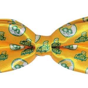 Handmade Norfolk State University Bow Tie: Green & Gold HBCU Pride
