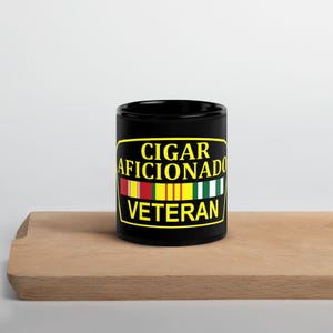 Cigar Aficionado Black Coffee Mug | Brothers Bowties Cigars Gift Cup for Men & Women