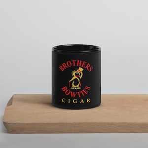 Cigar Aficionado Black Coffee Mug | Brothers Bowties Cigars Gift Cup for Men & Women