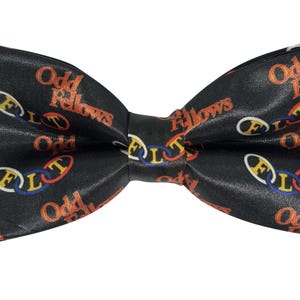 Odd Fellows Clip-On Bow Tie: Satin Fraternity Formal Wear