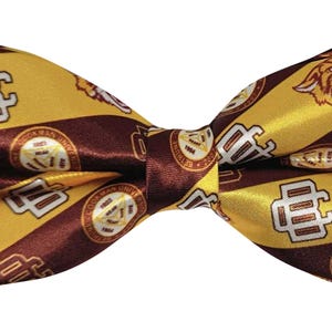Bethune-Cookman University Bow Tie – Handmade BCU Wildcats HBCU Bowtie for Men – Burgundy & Gold Formal Graduation Gift Accessory