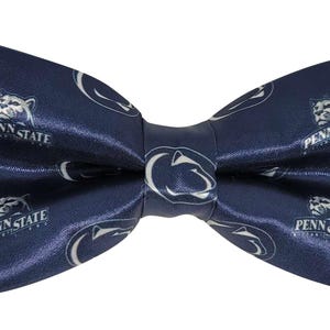 Handmade Penn State Bow Tie: Nittany Lions Clip-On, PSU Pride