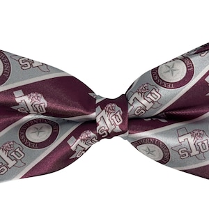 Pajarita TSU hecha a mano: Corbata HBCU de la Universidad del Sur de Texas
