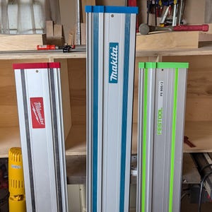 Milwaukee/Festool/Makita track saw rail end protectors  (Default RED/Milwaukee and Green/Festool Blue/Makita)