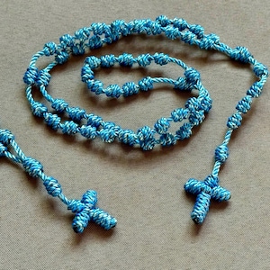 Knotted Rosary Set / Handmade Knotted Cord Rosary / Twine Rosary / Catholic Gift