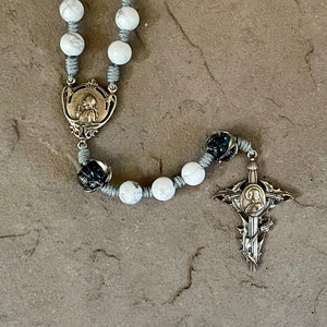 St. Joan of Arc - Solid Bronze / Handmade Microcord Rosary / PREMIUM