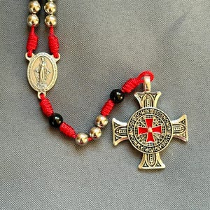 Knights Templar Rosary / Crusaders 95 Paracord Rosary / Catholic Gift