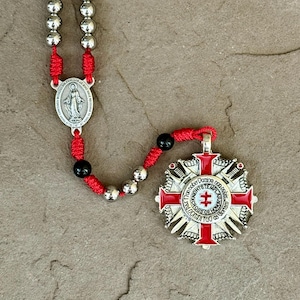 Knights Templar Rosary / Crusaders 95 Paracord Rosary / Catholic Gift