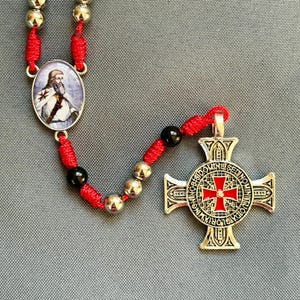 Knights Templar Rosary / Jacques de Molay Rosary / Crusaders 95 Paracord Rosary / Catholic Gift