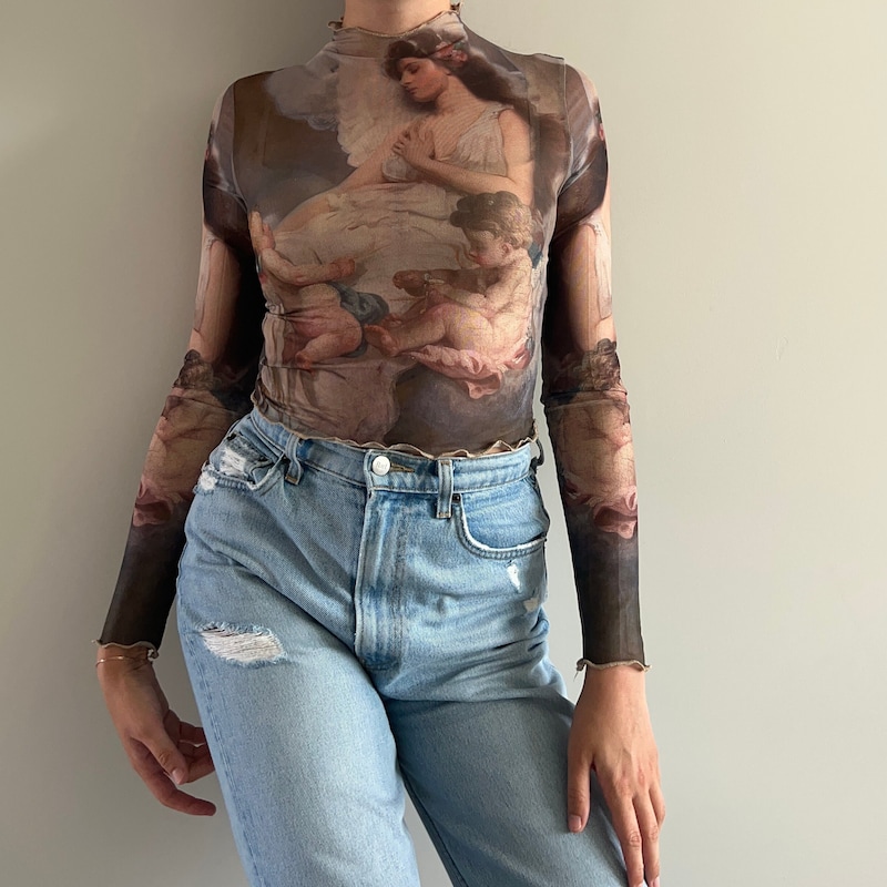 Mesh Printing Slim Tops main image 1