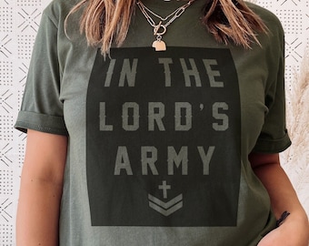 En el ejército del Señor / Camiseta clásica verde militar de cuello redondo