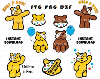 Pudsey Bear Png Etsy UK