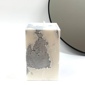 Natural Handmade Pillar Palm Wax Candle | Unscented | Square