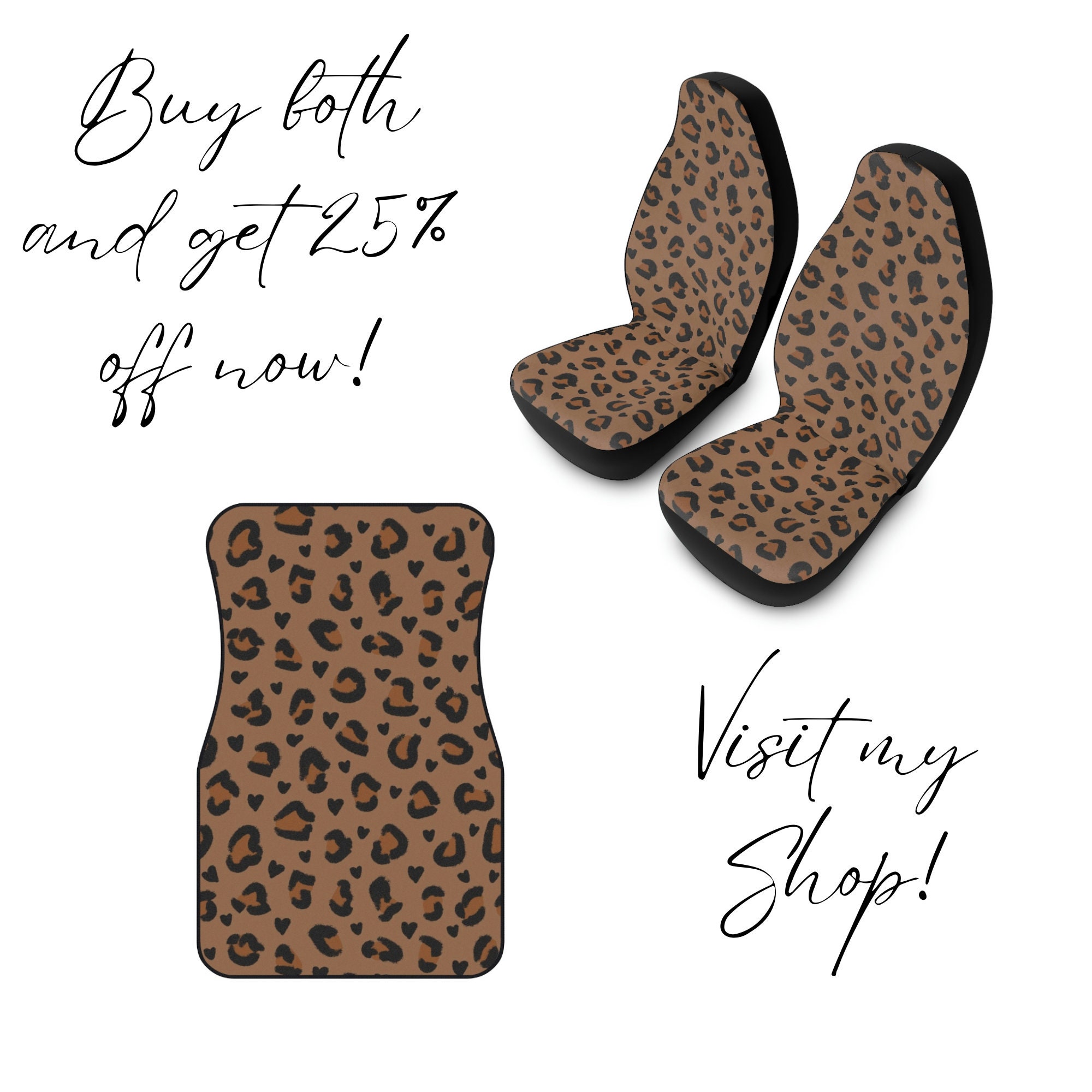 Customized Leopard Car Mats Leopard Car Accessories Etsy