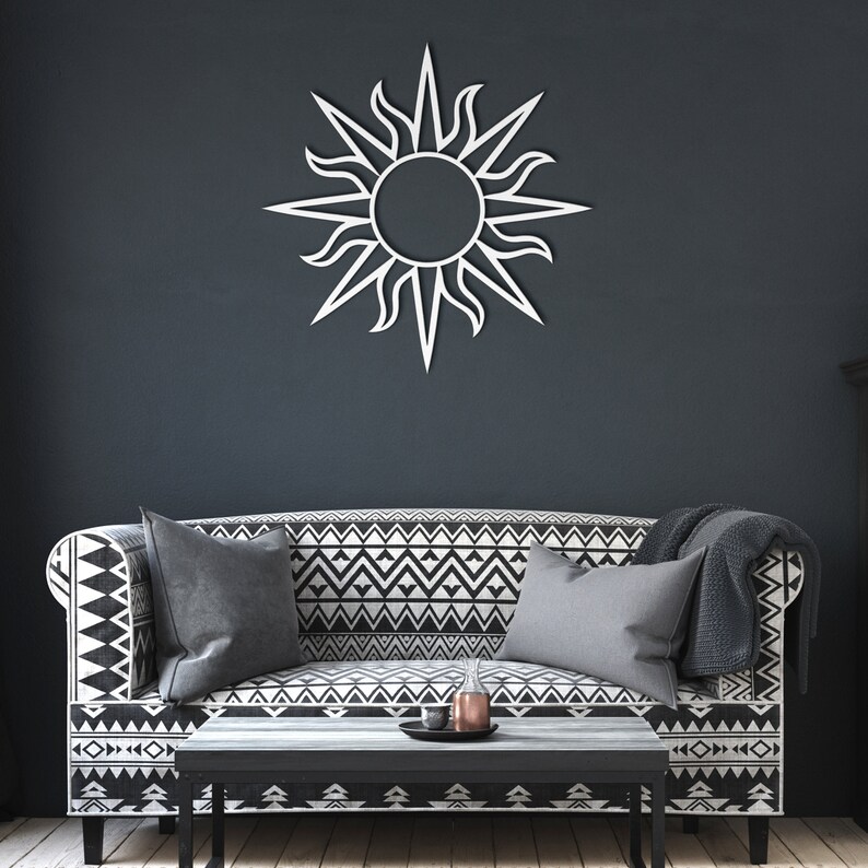 Wacky Sun Wall Art Metal Wall Decor Sun Metal Wall Decor Metal Etsy