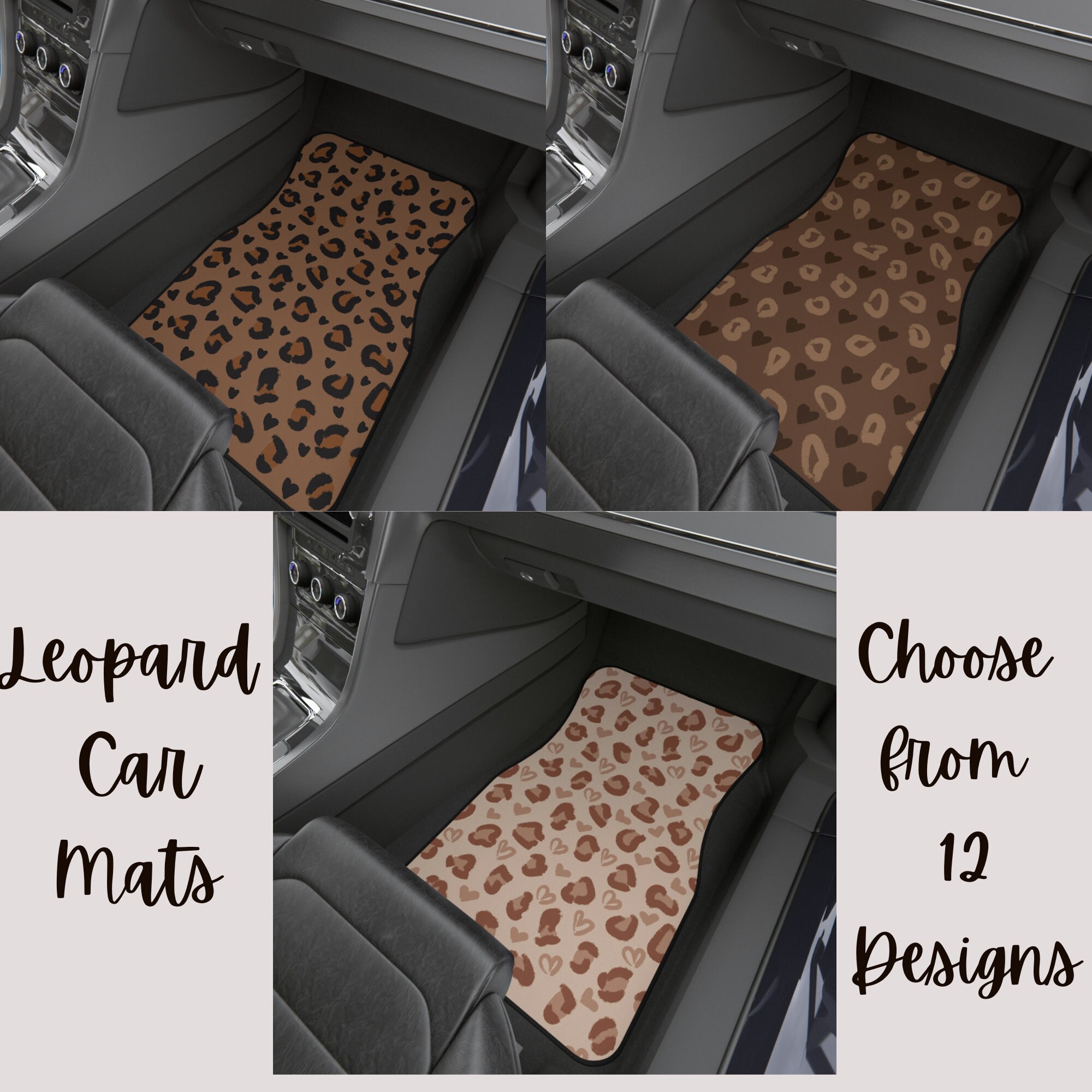 Customized Leopard Car Mats Leopard Car Accessories Etsy
