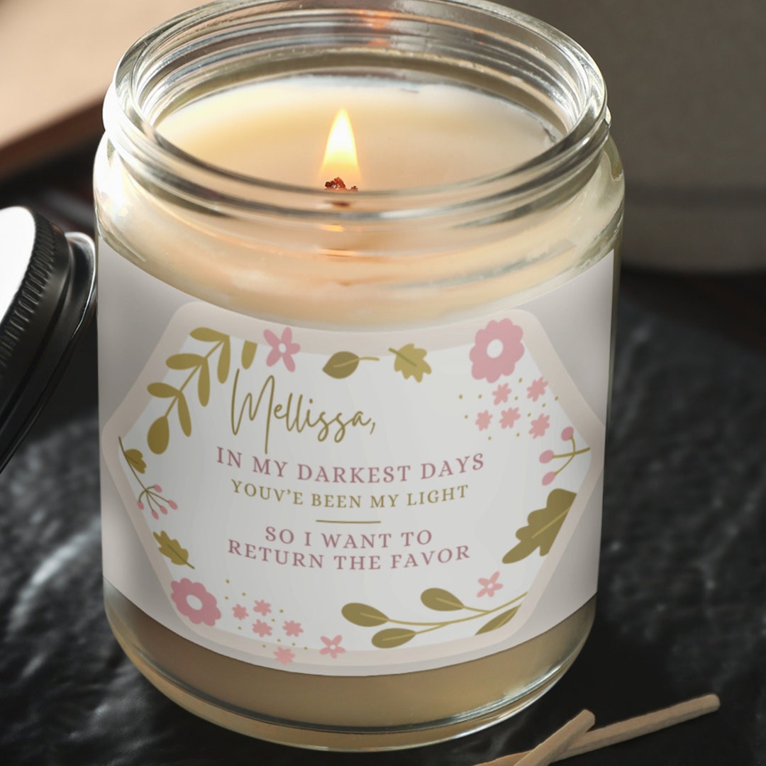 Personalized Candle Appreciation Candle Bestfriend Gifts Custom Candle ...