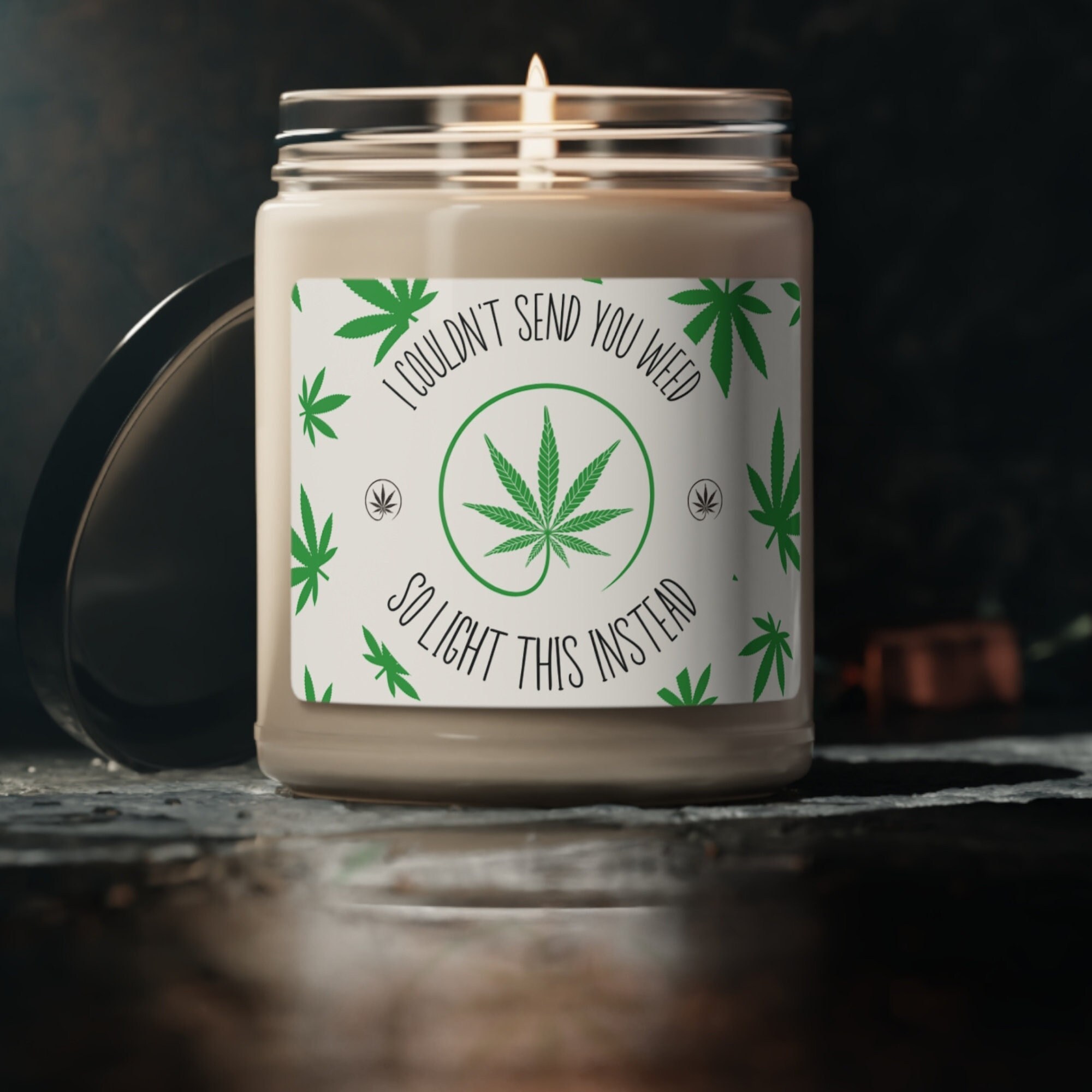  Cannabis Candle Scent ~ Marijuana Weed 4:20 Premium Soy Wax  Candle (12oz Glass Jar) : Home & Kitchen