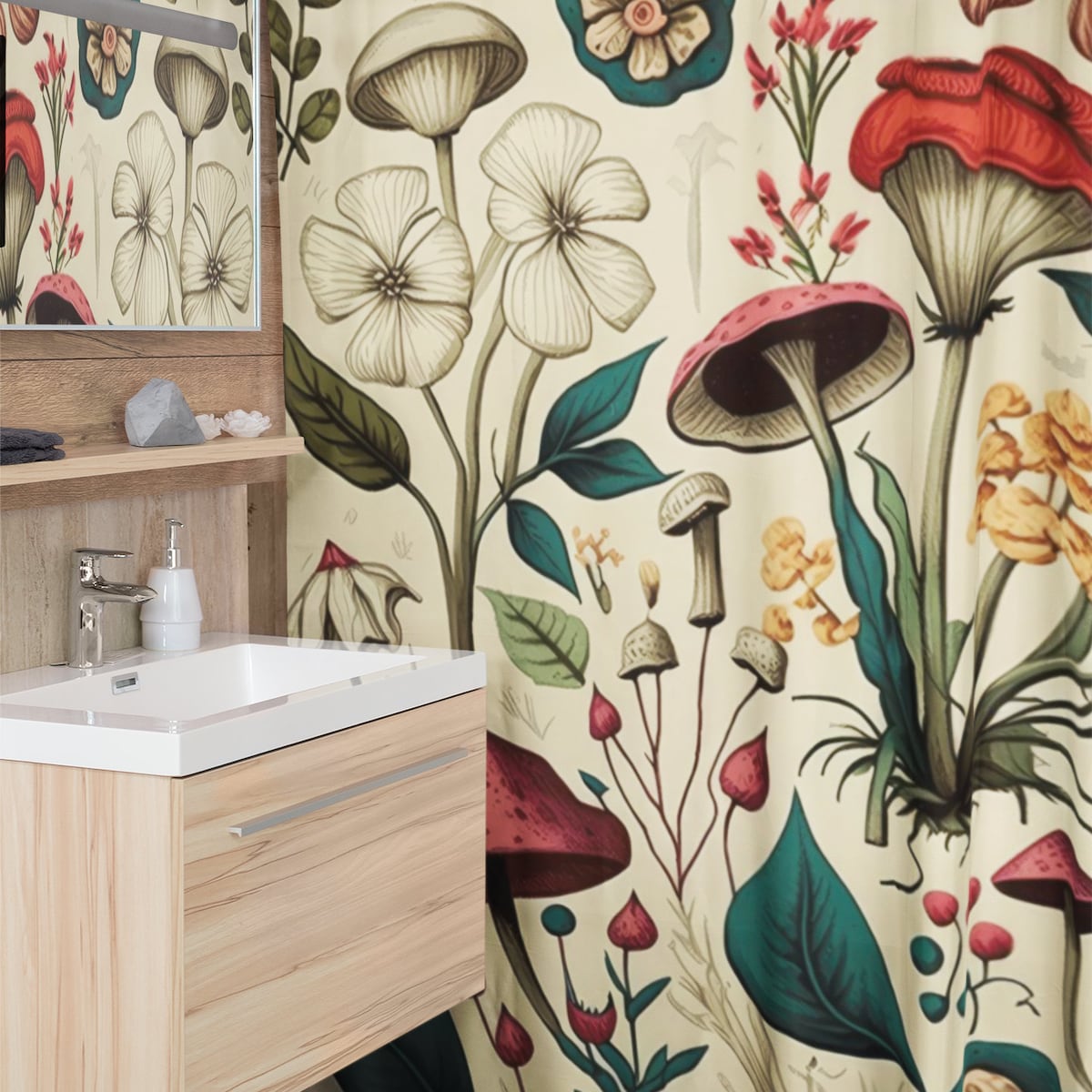 Vintage Botanicals Shower Curtain