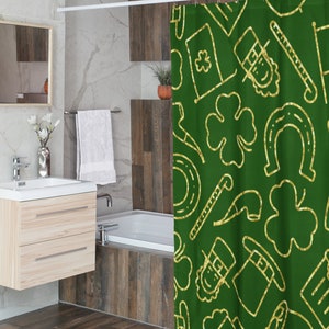 st patricks day shower curtain