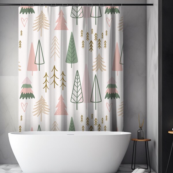 Christmas Shower Curtain - Etsy
