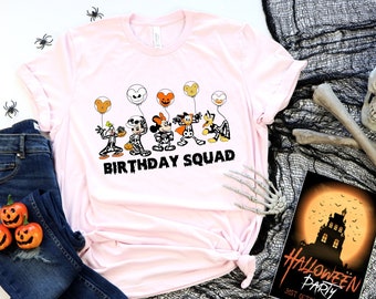 Disney Birthday Squad Halloween Shirts,Birthday Halloween Party Shirt,Birthday Halloween Shirt,Birthday Party Halloween Tees,Family Birthday