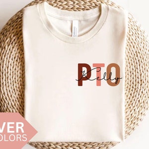 Personalized PTO Shirt, Custom PTO T-shirt, Teacher Appreciation gift, Parent Teacher Organization Tshirt, PTO T shirt, Pto Crew Squad Tee,