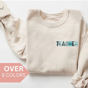 Gepersonaliseerde Leraar Sweatshirt, Aangepaste Leraar Shirt, Leraar Cadeau, Leraar Waardering Cadeau, Geschenken voor Leraren, Leraar Crewneck, Trui