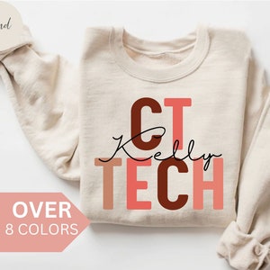 Personalized CT Tech Sweatshirt, Custom CT Technologist Shirt, CT Tech Gift, Nurse Appreciation Gift, Computed Tomography Crewneck, Cat Scan